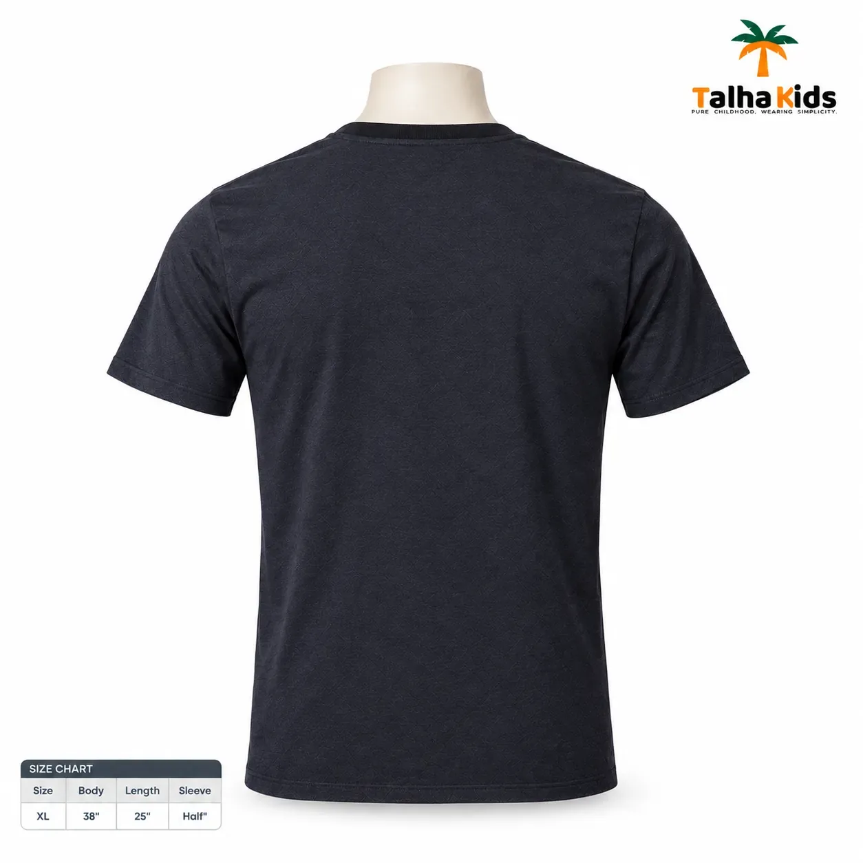 China Playboy Men's Casual T-Shirt – Dark Black Tonal Pattern