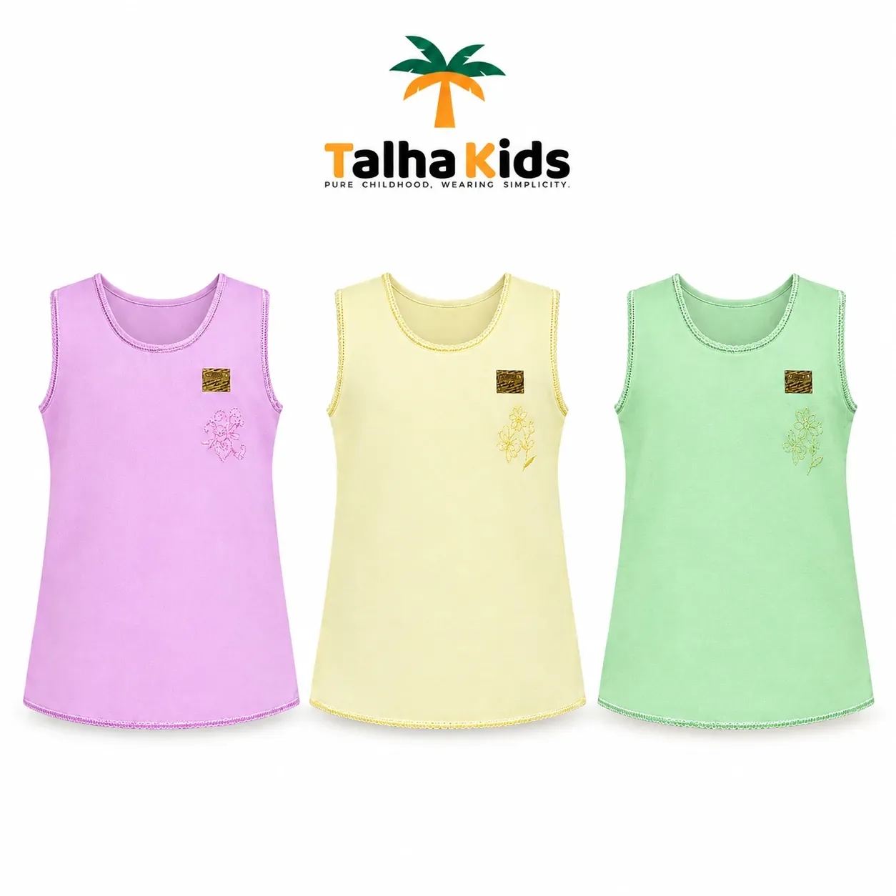 Alams Newborn Baby Nima – Sleeveless Soft Cotton Baby Top | Talha Kids