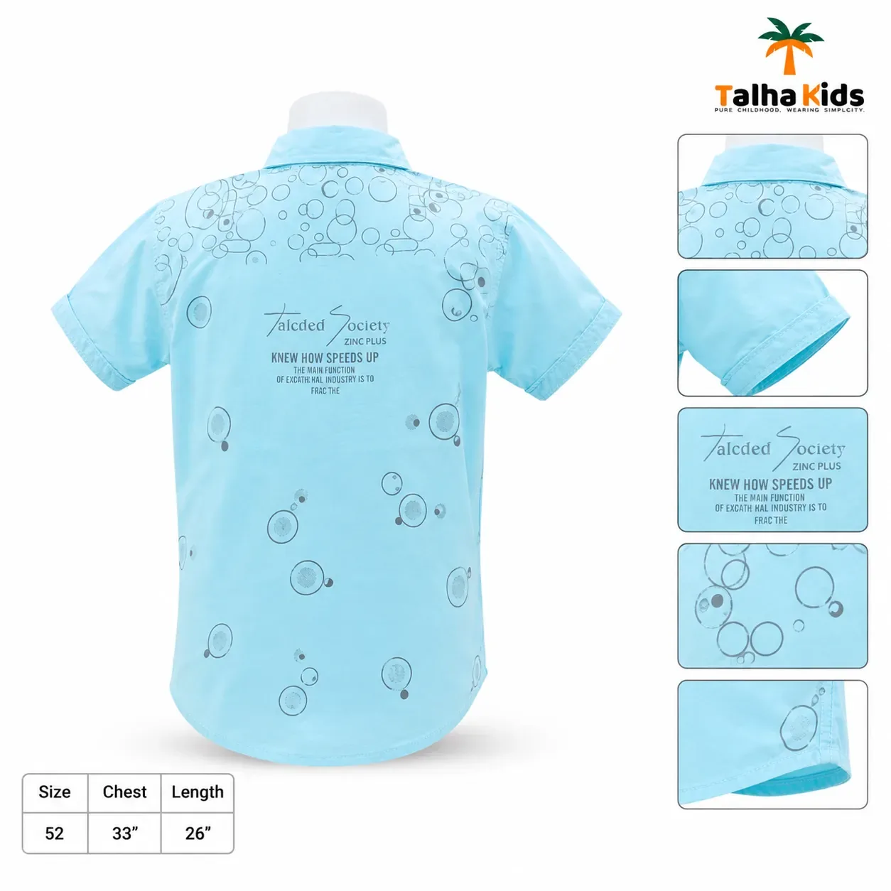 Kids Casual Printed Shirt – Comfortable Short Sleeve Shirt for Boys