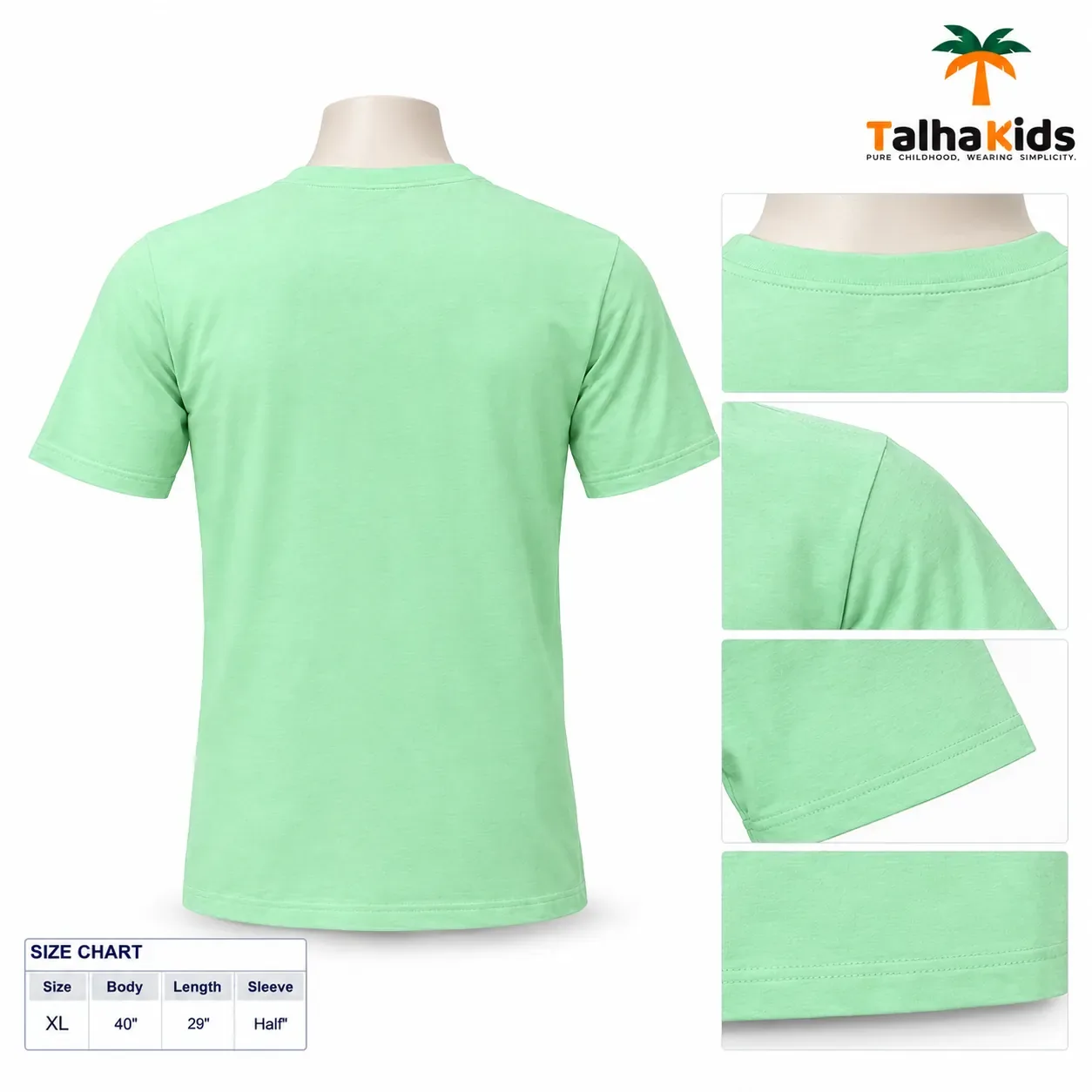 Men's Graphic Print T-Shirt – Mint Green, Half Sleeve